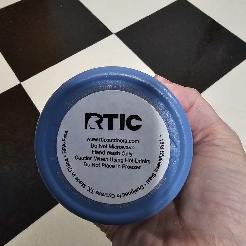 RTIC Blue Skinny Insulated Can Holder | 12 oz Gift Christmas - Picture 3 of 4